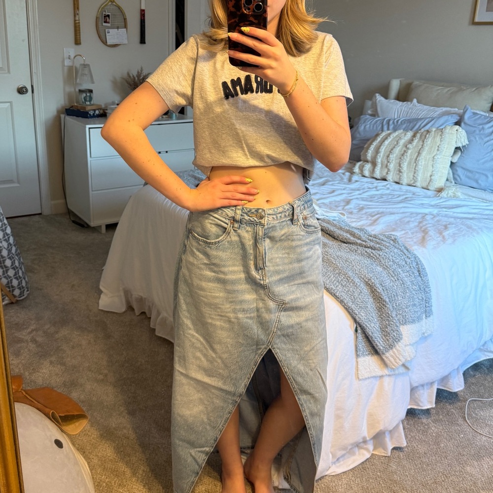 Full length Jean skirt